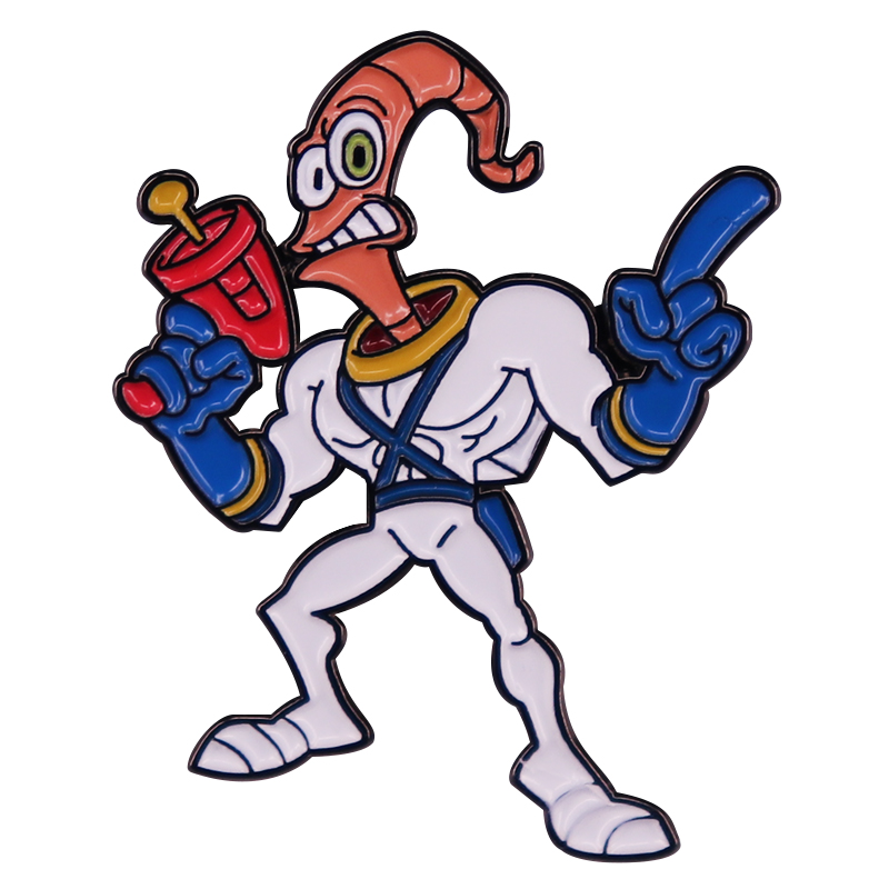Retro Gaming Gif - Retro เกม Earth Worm Jim เคลือบ