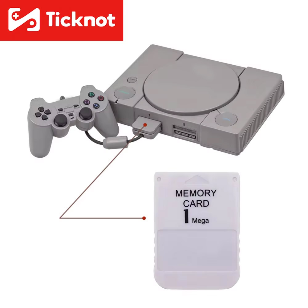 Memory Card Ps1 - TicKnot 1MB การ์ดหน่วยความจํา 1 Mega Save