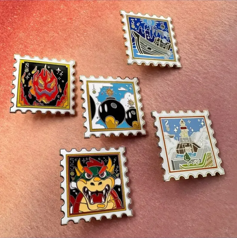 Retro Gaming Art - การ์ตูนย้อนยุคเกมจิตรกรรมหมุดเคลือบแข็ง