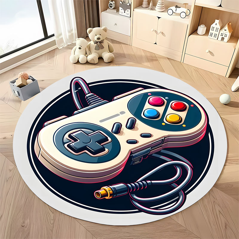 Retro Gaming Lounge - ส่งฟรี! พรมลายคอนโทรลเลอร์เกมย้อนยุคสำหรับผู้ที่ชื่นชอบ ใช้ปูพื้นห้องนั่งเล่น โซฟา ห้องนอน หรือเป็นของขวัญ