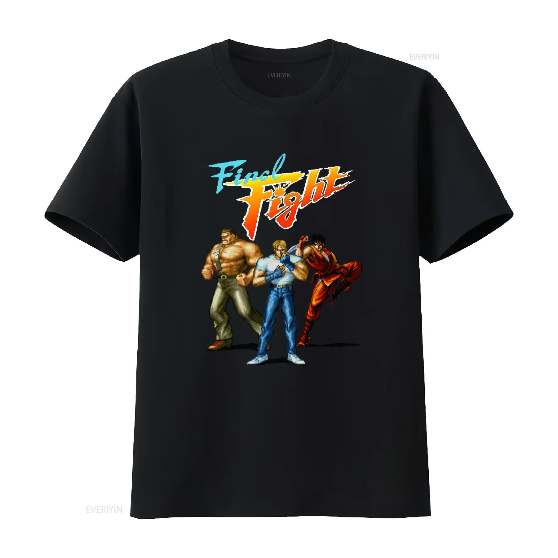 Retro Gaming Shirt - เสื้อยืดลายวินเทจ SNES Arcade Final Fight Box