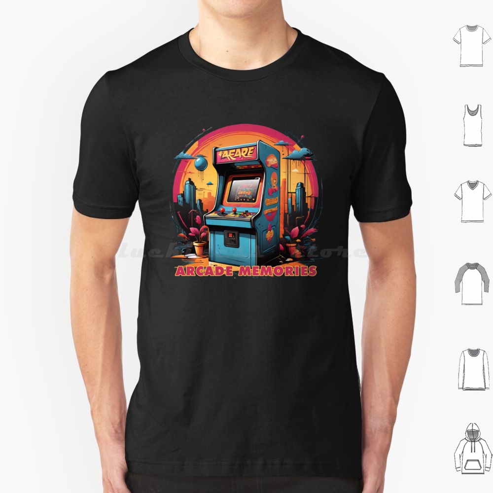 Retro Gaming Shirt - Arcade Memories-Arcade T Shirt Cotton Men