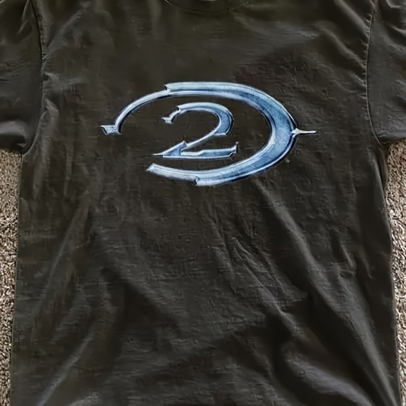 Retro Gaming Shop - เสื้อยืดผู้ชายลายเกม Retro Halo 2 เสื้อยืดลำลองแฟชั่นใหม่สำหรับฤดูร้อน สไตล์เดียวกันสำหรับทั้งชายและหญิง
