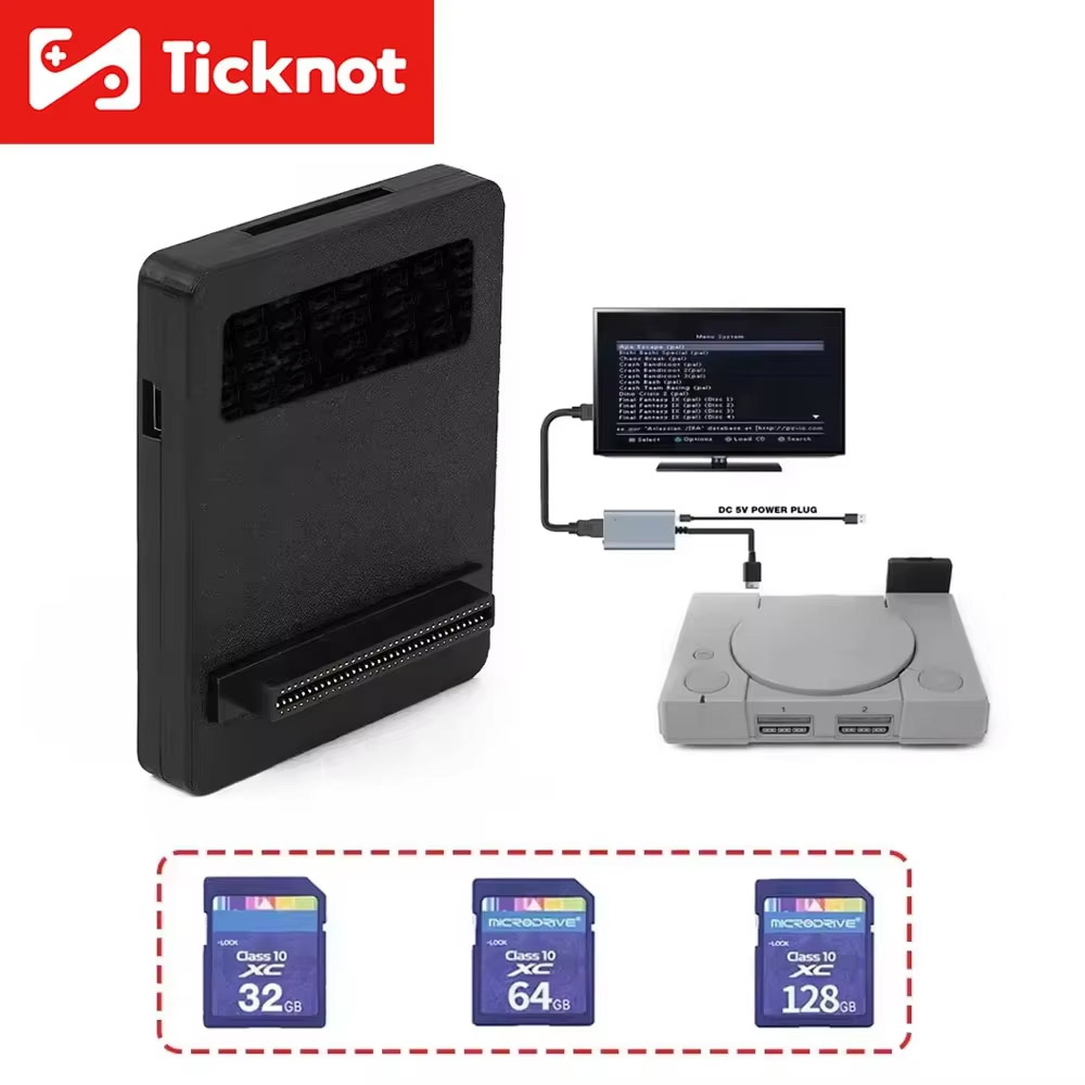 Memory Card Ps1 - ออปติคอลไดรฟ์จําลอง (รุ่นโคลน) 3D พิมพ์สําหรับ PS Original