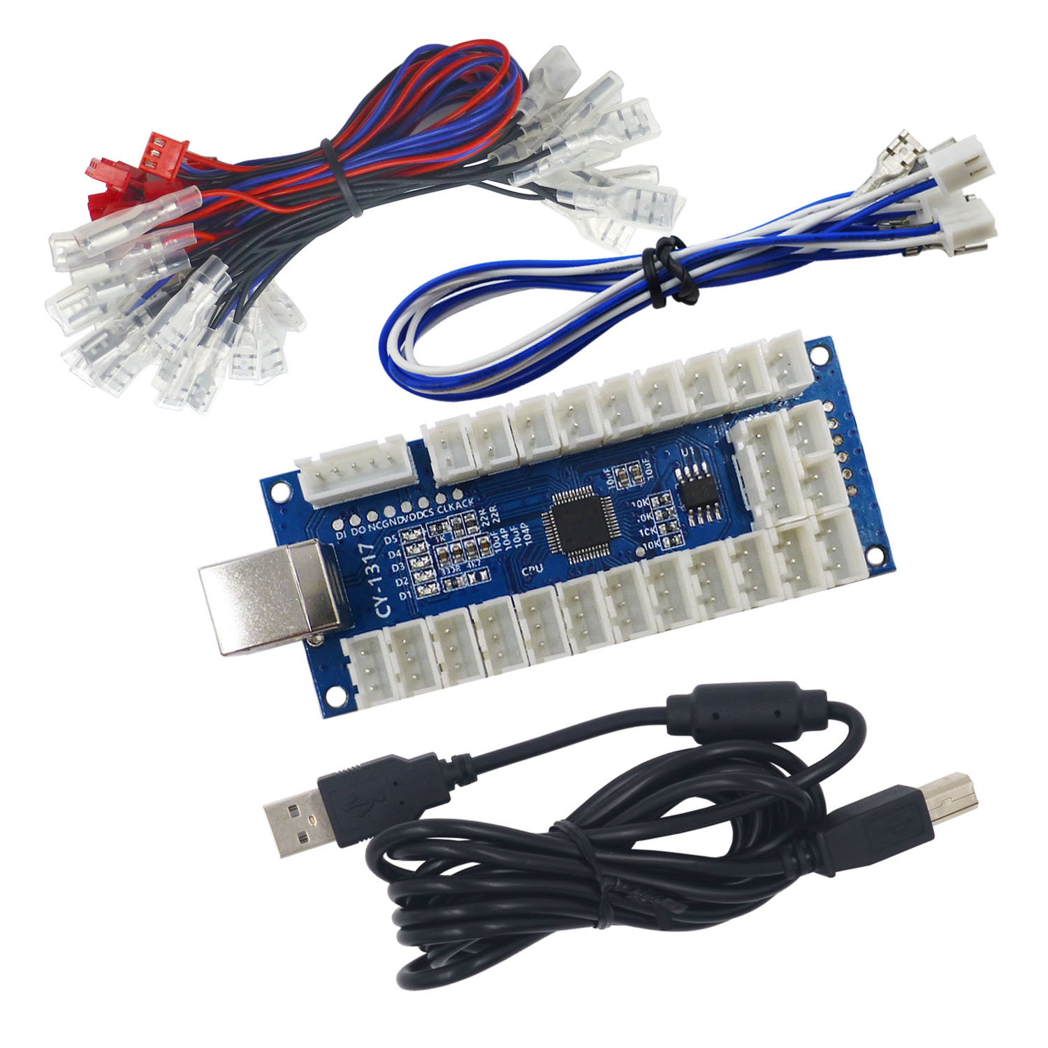 Raspberry Pi Retropie - ตัวเข้ารหัส USB สำหรับเครื่องเล่นเกม SJ@JX พร้อมปุ่ม LED