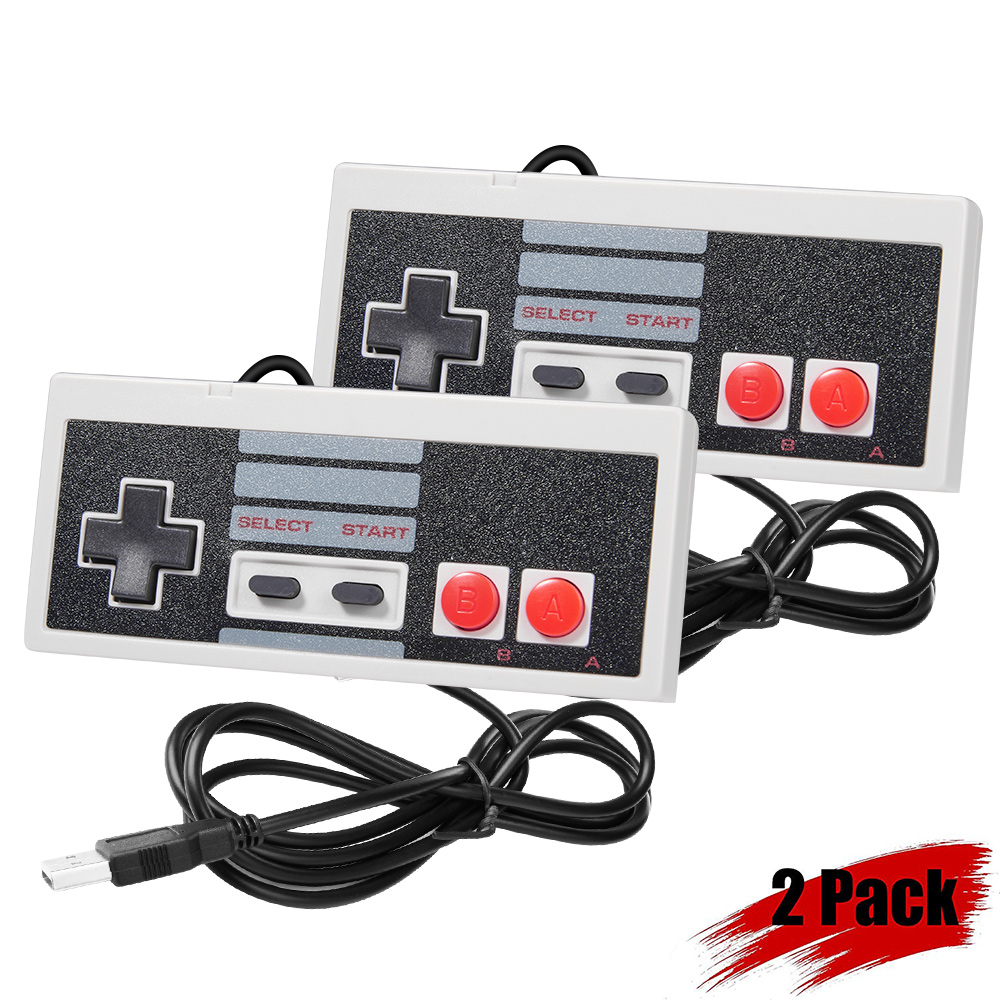 Raspberry Pi Retropie - 2 ชิ้น จอยเกมแบบมีสาย USB สำหรับเครื่องเล่นเกม NES