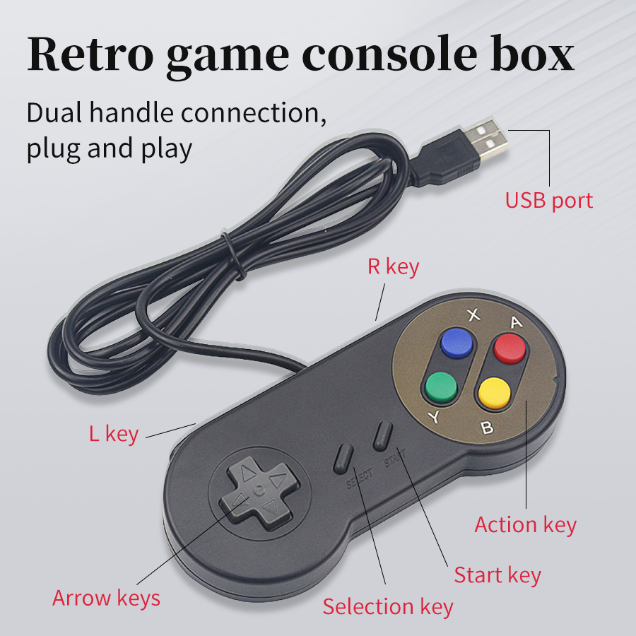 Retro Gaming Raspberry Pi Zero - ปลั๊กแอนด์เพลย์ ยูเอสบี เกมแพดสำหรับพีซี NESPi RetroPie แบบมีสาย