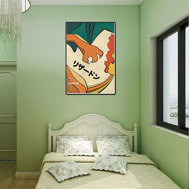 Vintage Pokemon อะนิเมะผ้าใบภา - Retro Gaming Art บทวิจารณ์และราคา