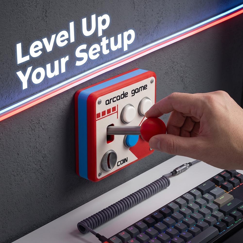แผงสวิตช์อาร์เคดแบบเรโทรพิมพ์  - Retro Gaming Joystick บทวิจารณ์และราคา