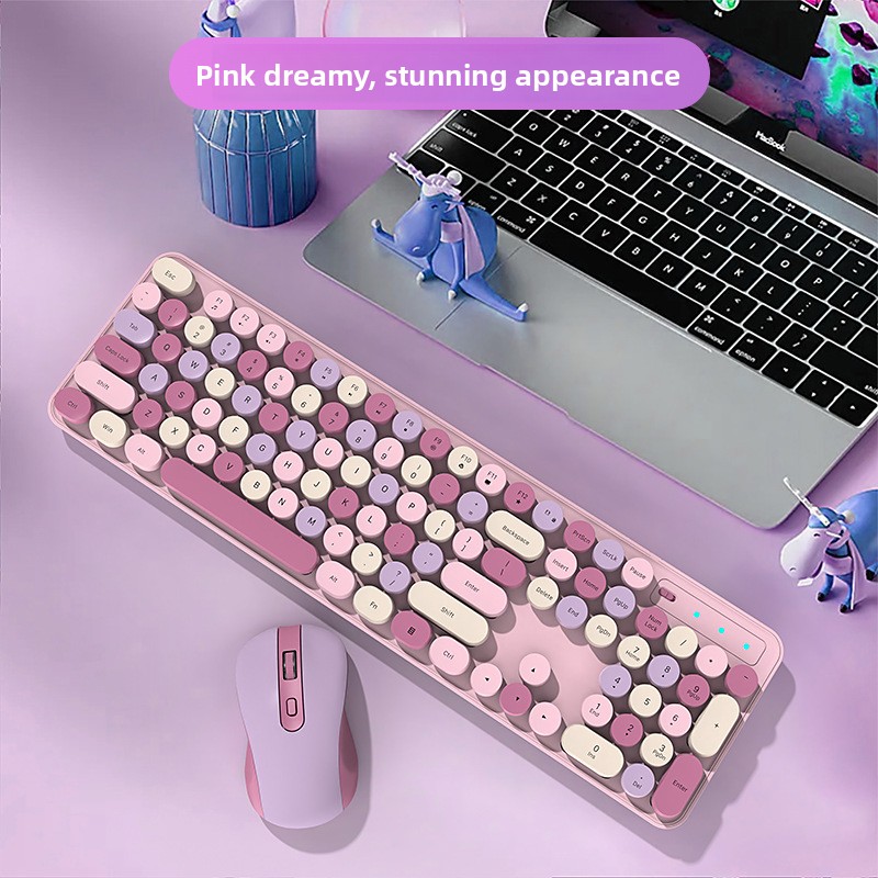 ชุดคีย์บอร์ดและเมาส์ไร้สายสีชม - Retro Gaming Uk บทวิจารณ์และราคา